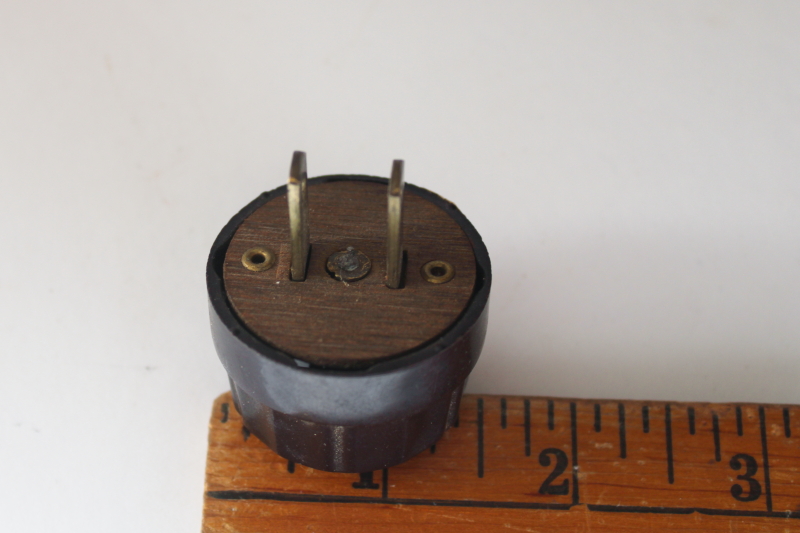 photo of vintage bakelite electrical plug w/ paper seal City of Los Angeles Dept of Building & Safety  #3