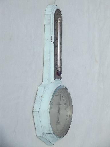 photo of vintage bakelite thermometer frame, early industrial thermometer #2