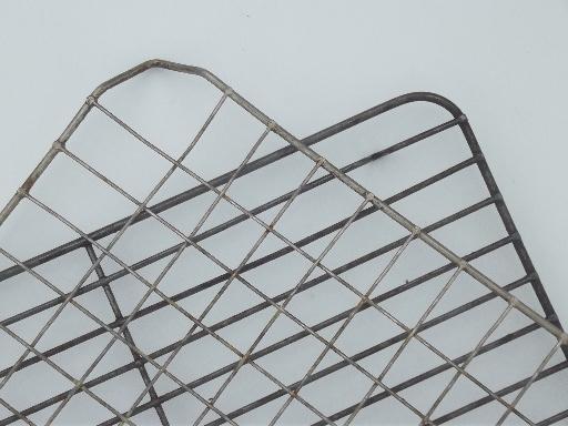 photo of vintage baking cooling racks, old crimped wire rack for pies, cookies #6