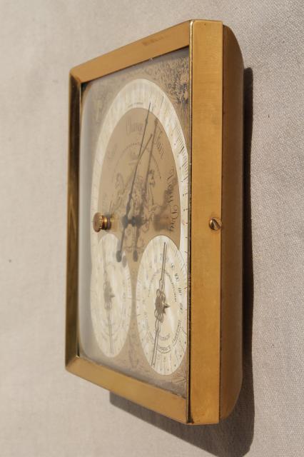 photo of vintage barometer weather station, Longines Wittnauer watch company label #5