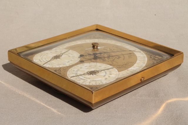 photo of vintage barometer weather station, Longines Wittnauer watch company label #6