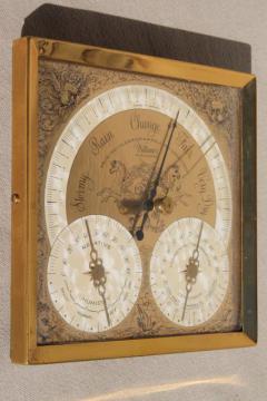 catalog photo of vintage barometer weather station, Longines Wittnauer watch company label