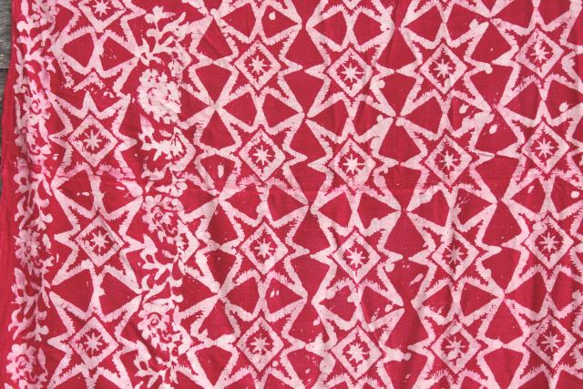 photo of vintage batik dyed bohemian hippie style block print cotton bed cover bedspread #7