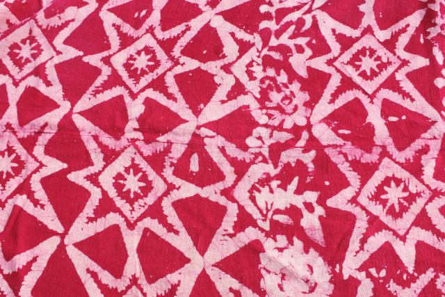 photo of vintage batik dyed bohemian hippie style block print cotton bed cover bedspread #12