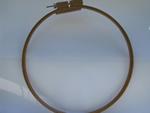 photo of vintage bentwood lap quilting frame hoop, old needlework stretcher #1