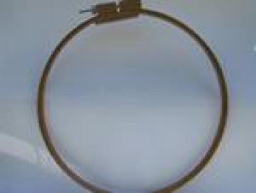 catalog photo of vintage bentwood lap quilting frame hoop, old needlework stretcher