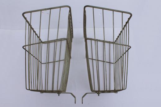 photo of vintage bicycle basket rear mount saddle baskets, Androck steel wire baskets #1