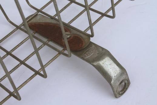 photo of vintage bicycle basket rear mount saddle baskets, Androck steel wire baskets #2