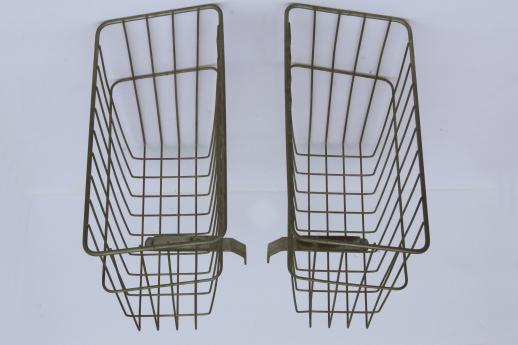 photo of vintage bicycle basket rear mount saddle baskets, Androck steel wire baskets #5