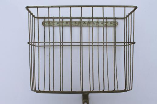 photo of vintage bicycle basket rear mount saddle baskets, Androck steel wire baskets #7