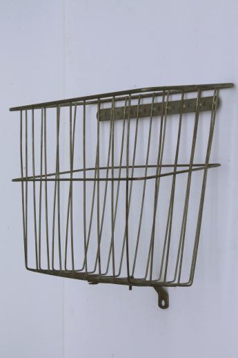 photo of vintage bicycle basket rear mount saddle baskets, Androck steel wire baskets #8