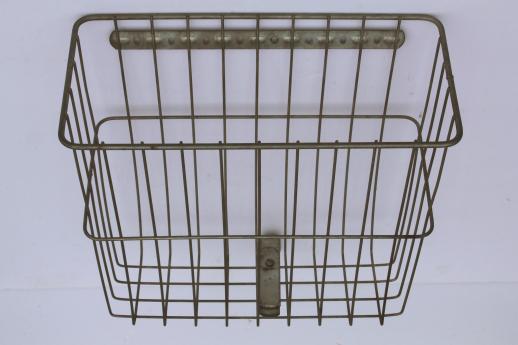 photo of vintage bicycle basket rear mount saddle baskets, Androck steel wire baskets #9