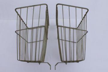 catalog photo of vintage bicycle basket rear mount saddle baskets, Androck steel wire baskets