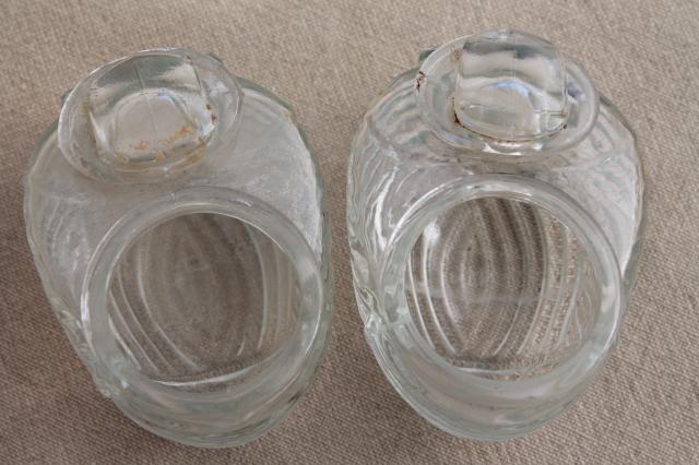 photo of vintage birdcage bird feeders, glass & milk glass seed & water cups for birds #5