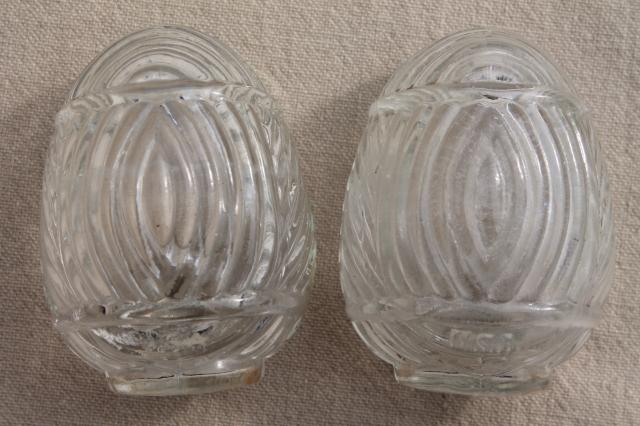 photo of vintage birdcage bird feeders, glass & milk glass seed & water cups for birds #13