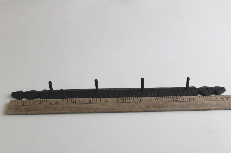 photo of vintage black iron kitchen tools & wall rack, decorative kitchenware prim folk art  #4