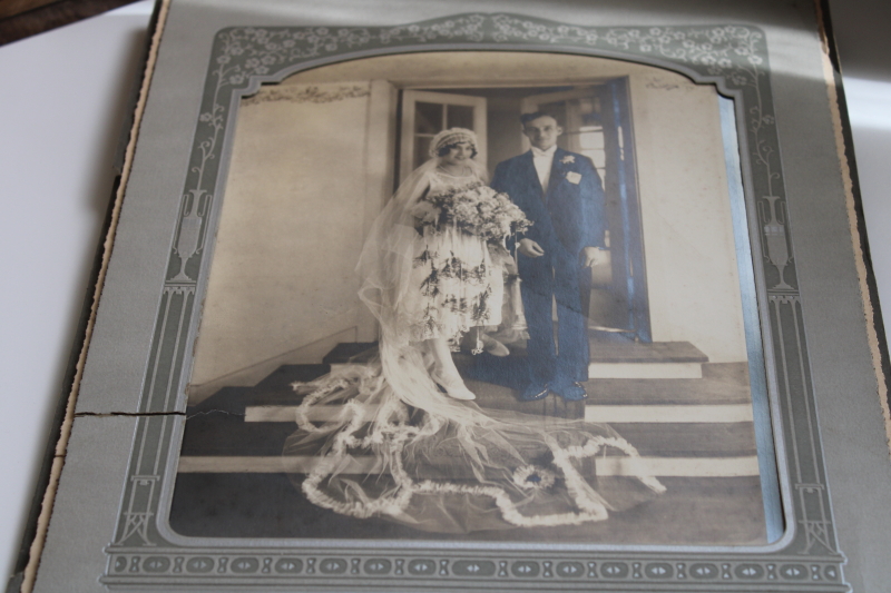 photo of vintage black & white photos & cabinet cards, 16 different brides, wedding photo lot #2