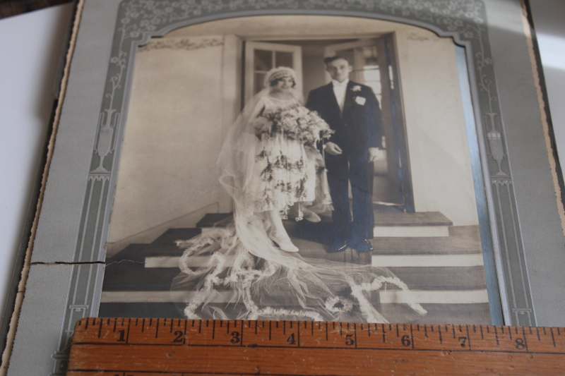 photo of vintage black & white photos & cabinet cards, 16 different brides, wedding photo lot #4