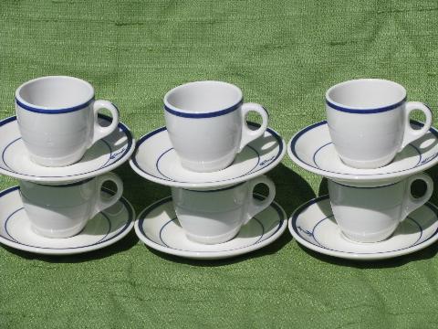 photo of vintage blue anchor marina / yacht club china, coffee cups and saucers #2