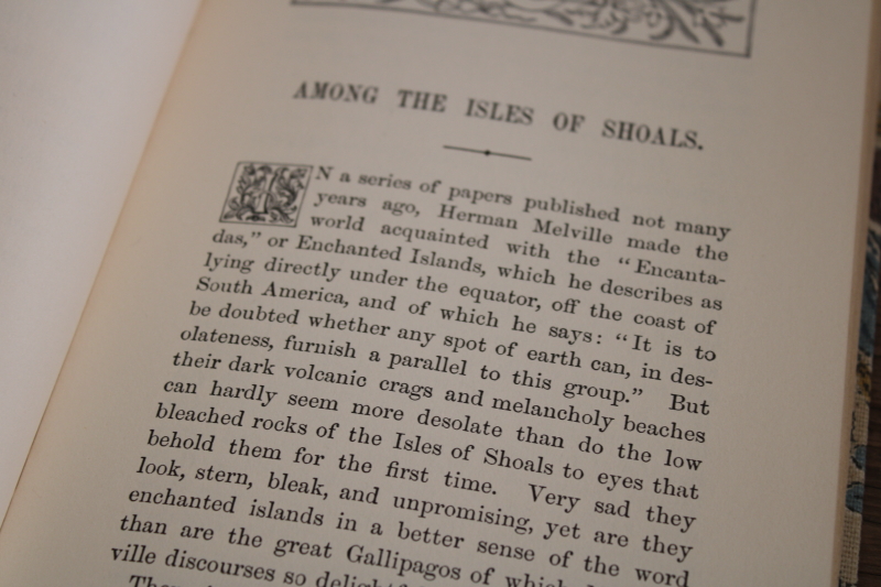 photo of vintage book Among The Isles of Shoals New England history art edition w/ names of sponsors New Hampshire notables #5