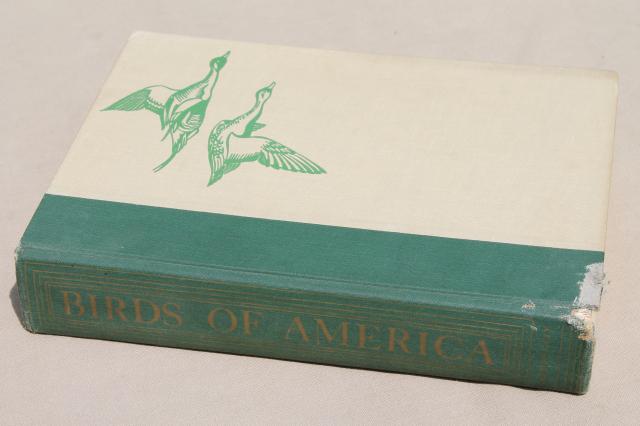 photo of vintage book Birds of America w/ 100+ color plates bird illustrations suitable for framing art #1