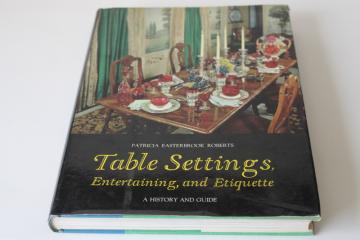 catalog photo of vintage book Table Settings Entertaining Etiquette mid century hostess traditional & modern 