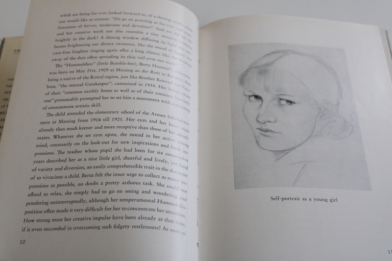 photo of vintage book, life and work of Berta Hummel art paintings which inspired Goebel figurines  #4