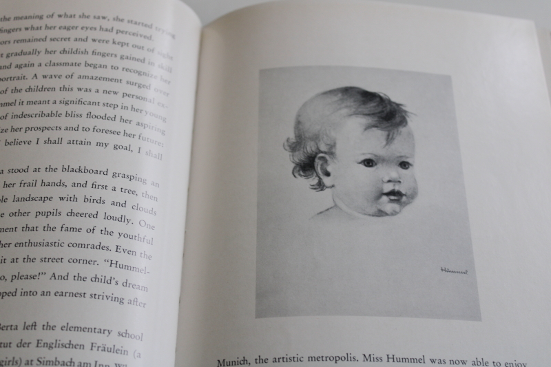 photo of vintage book, life and work of Berta Hummel art paintings which inspired Goebel figurines  #5