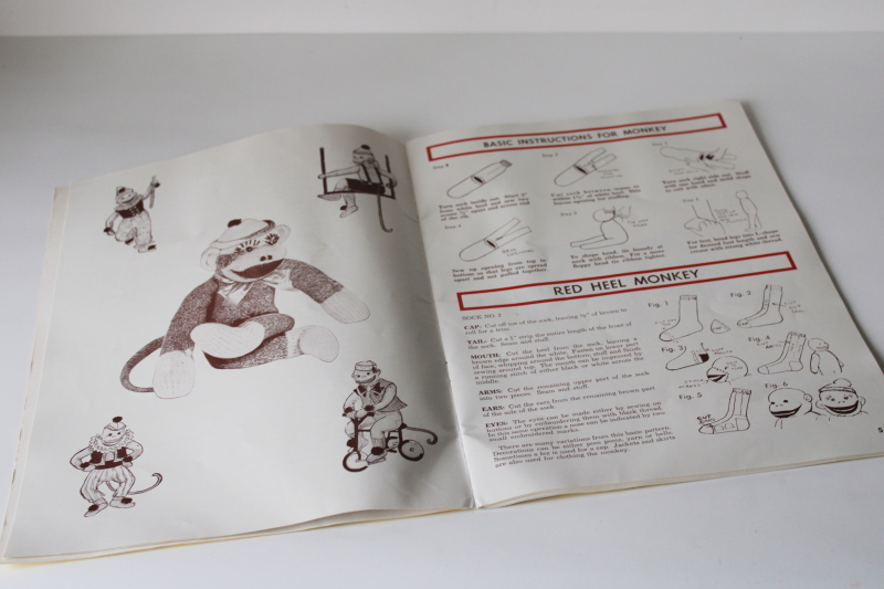 photo of vintage booklet making sock toys, red heel sock monkeys, dolls & stuffed animals craft from socks #2
