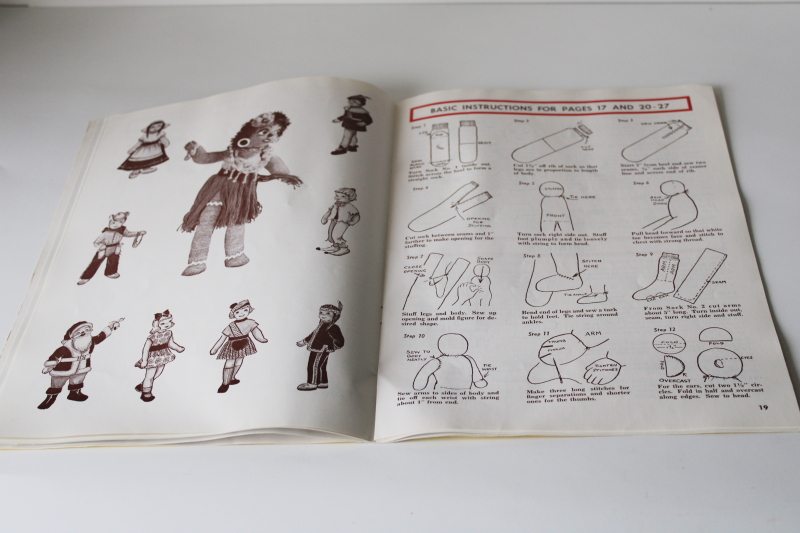 photo of vintage booklet making sock toys, red heel sock monkeys, dolls & stuffed animals craft from socks #3