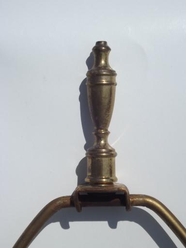 photo of vintage brass horn piano lamp, music room table lamp or desk light #5