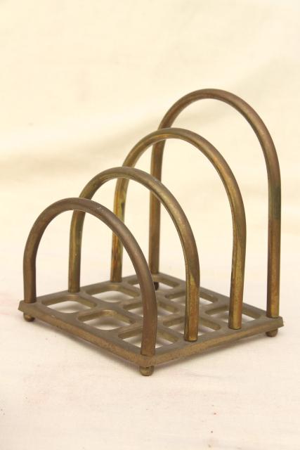 photo of vintage brass key hooks & brass mail sorter letter holder - entryway organizers #3