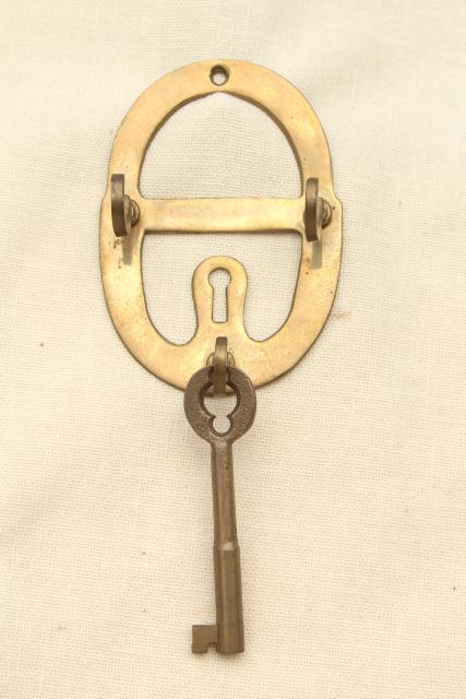 photo of vintage brass key hooks & brass mail sorter letter holder - entryway organizers #6