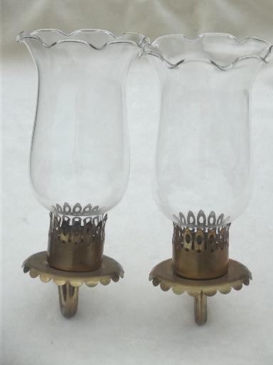 photo of vintage brass sconce lamps / wall mount lights set, vintage lighting parts #6