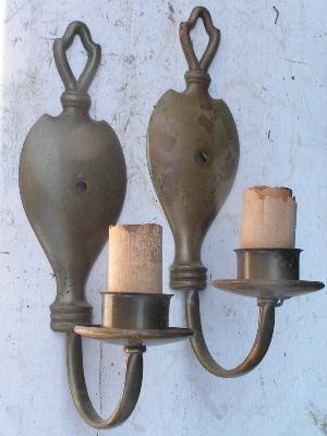 photo of vintage brass wall sconces, Milwaukee #1