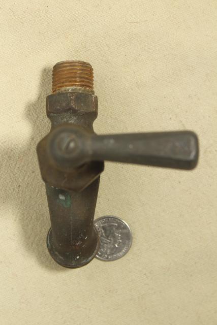 photo of vintage bronze tap faucet, CALCO California Brass solid cast plumbing #3