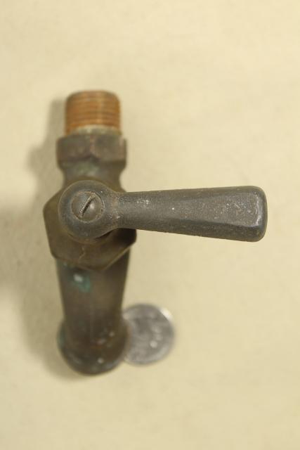 photo of vintage bronze tap faucet, CALCO California Brass solid cast plumbing #4