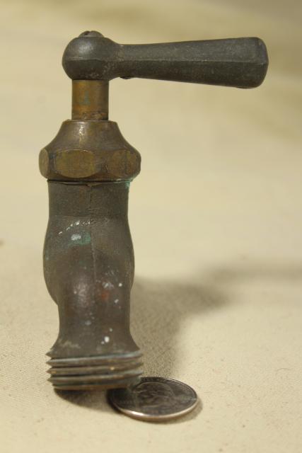 photo of vintage bronze tap faucet, CALCO California Brass solid cast plumbing #5