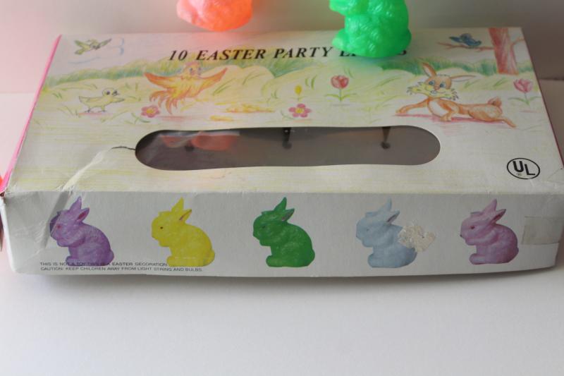 photo of vintage bunny rabbit blow mold fairy lights, holiday party decor or for Easter tree #4