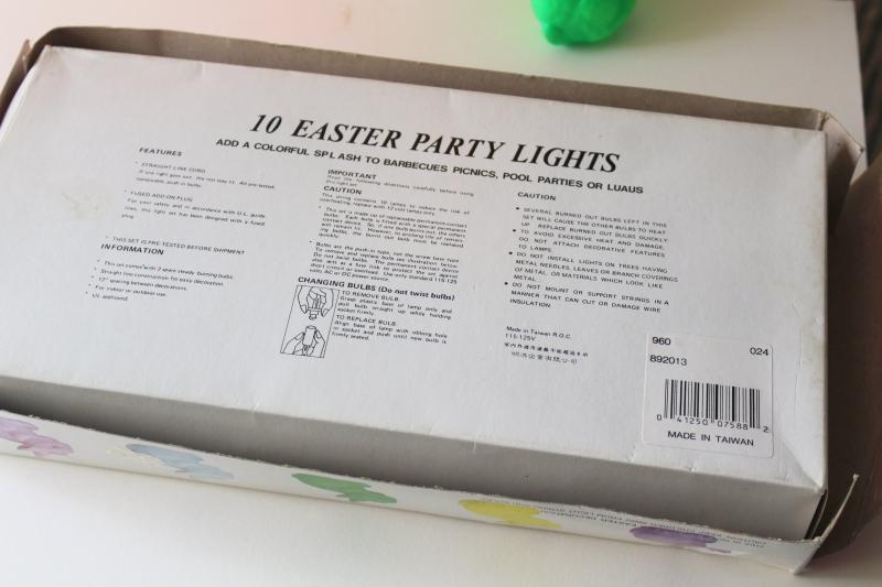 photo of vintage bunny rabbit blow mold fairy lights, holiday party decor or for Easter tree #7