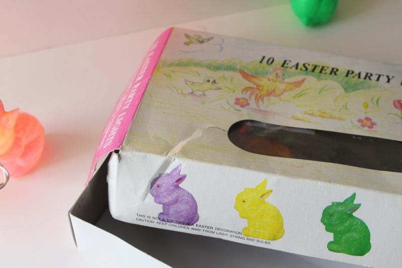 photo of vintage bunny rabbit blow mold fairy lights, holiday party decor or for Easter tree #8