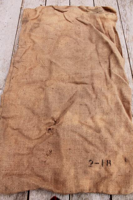 photo of vintage burlap bag, blackeyed peas sack w/ Blackeye Beauty girl graphics #5