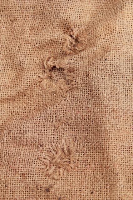 photo of vintage burlap bag, blackeyed peas sack w/ Blackeye Beauty girl graphics #6