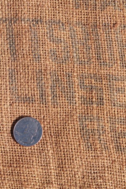 photo of vintage burlap grain sacks, livestock farm feed bags w/ old Red Wing advertising graphics #10