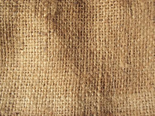 photo of vintage burlap sacks, farm feed bags for primitive old print fabric #4