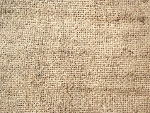 photo of vintage burlap sacks, farm feed bags for primitive old print fabric #3