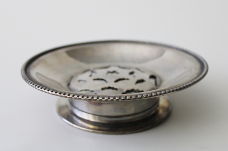 photo of vintage butter curler, round metal dish w/ insert, made in England #1