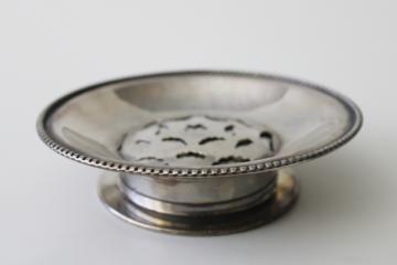 catalog photo of vintage butter curler, round metal dish w/ insert, made in England