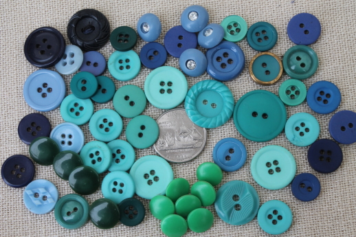 photo of vintage buttons collection, old glass barrel jar full of buttons of all kinds #7