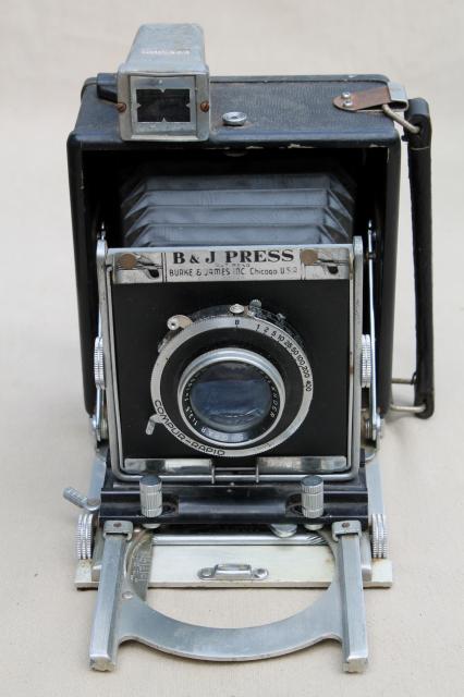 photo of vintage camera lot, B & J press camera, Kodak box cameras photo prop  #2